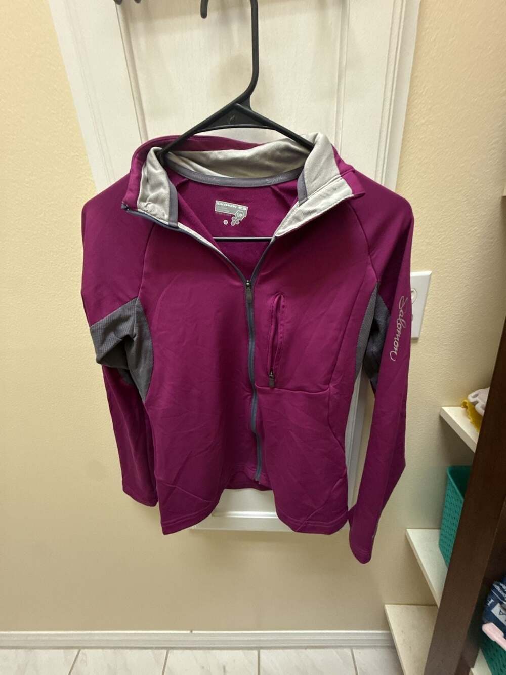 Salomon ActiLite Full Zip Softshell Running Jacket Purple